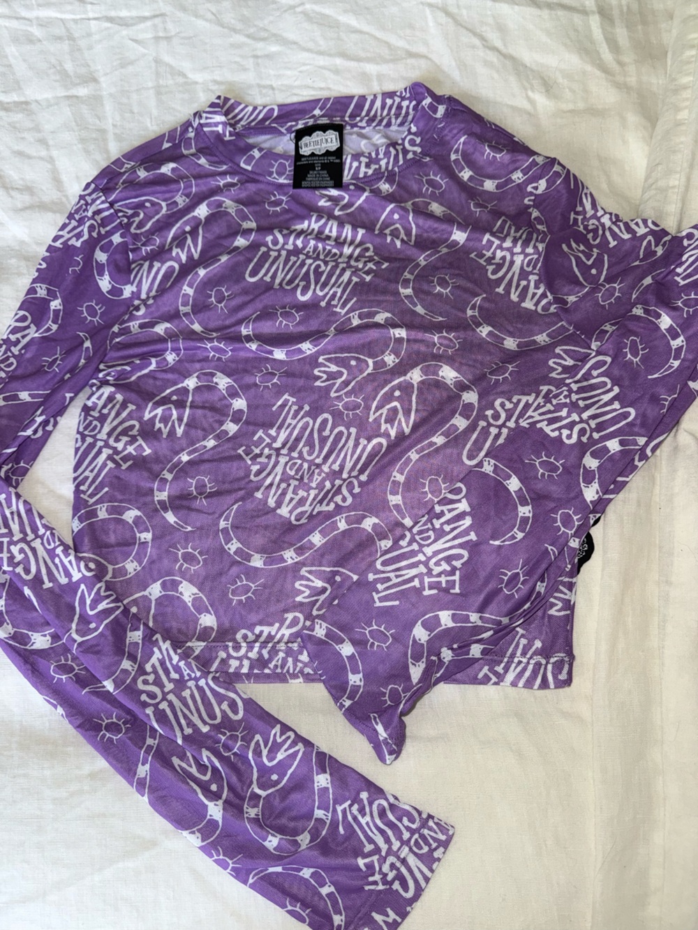 Purple Graphic Mini Skirt - Brand Unspecified